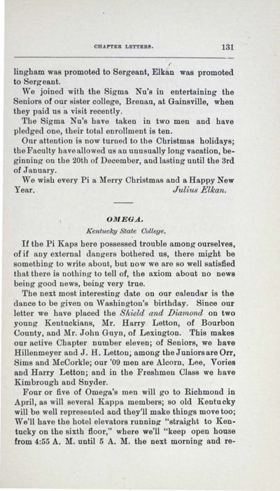 Omega, December 1906
